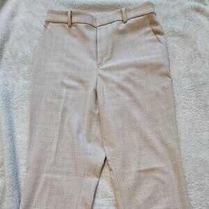 Plaid ankle dress pants